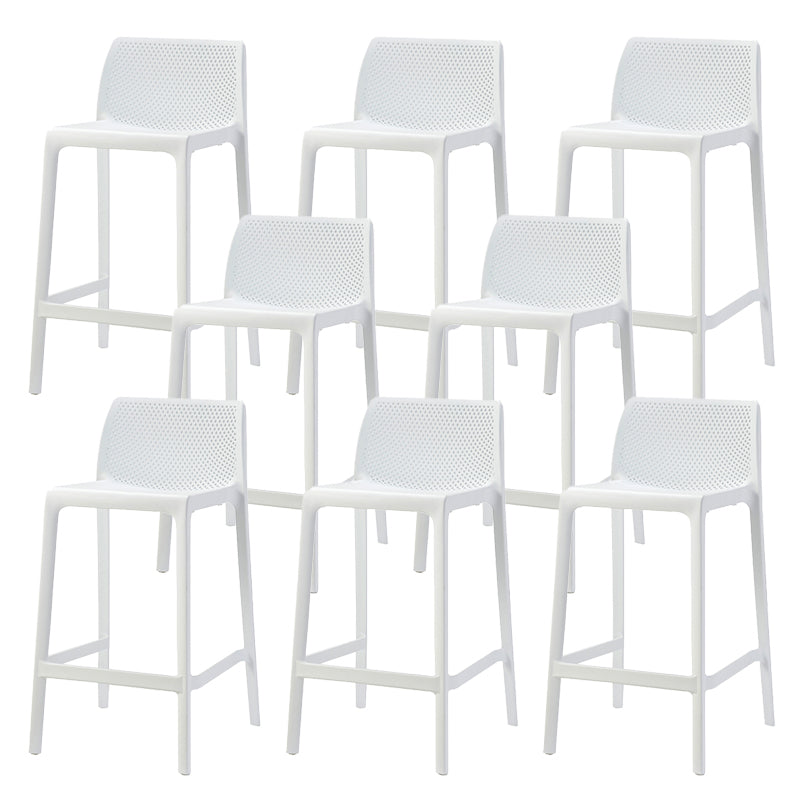 Modern Style Bar Stool Plastic Backrest Bar Stools for Dining Room
