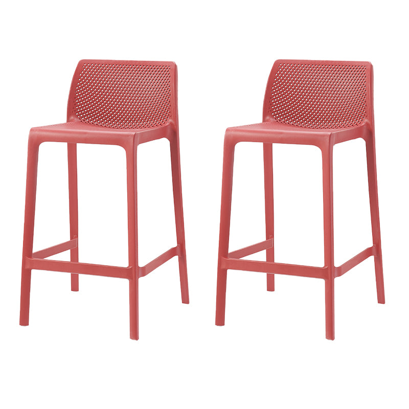 Modern Style Bar Stool Plastic Backrest Bar Stools for Dining Room