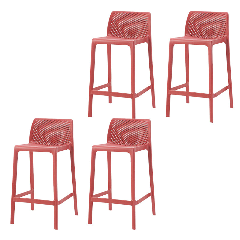 Modern Style Bar Stool Plastic Backrest Bar Stools for Dining Room