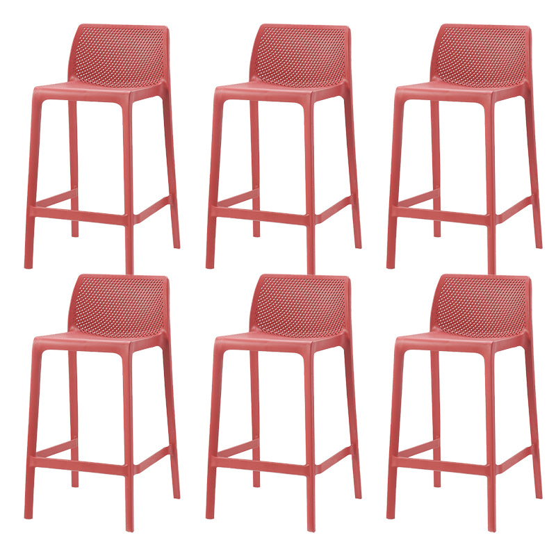 Modern Style Bar Stool Plastic Backrest Bar Stools for Dining Room
