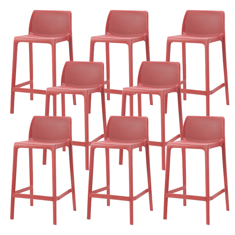 Modern Style Bar Stool Plastic Backrest Bar Stools for Dining Room