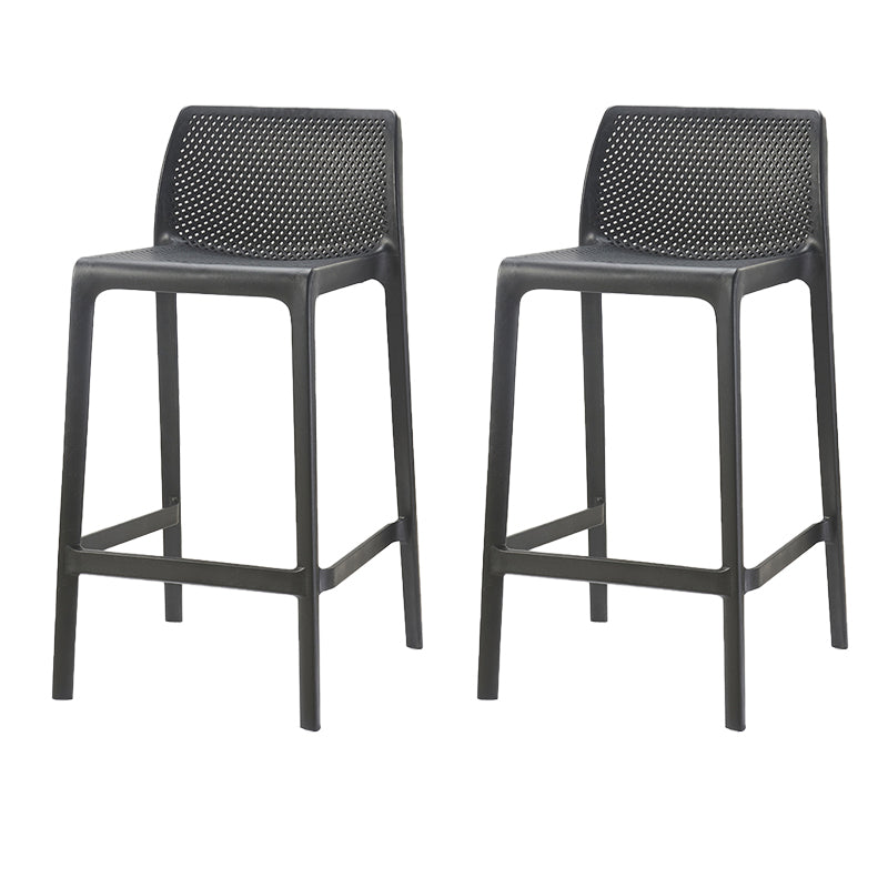 Modern Style Bar Stool Plastic Backrest Bar Stools for Dining Room