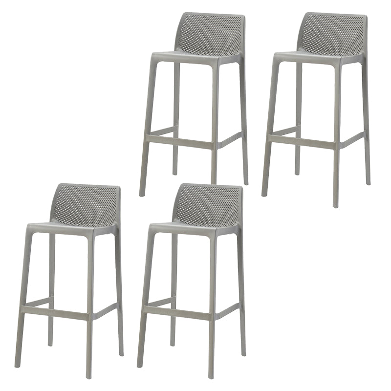 Modern Style Bar Stool Plastic Backrest Bar Stools for Dining Room