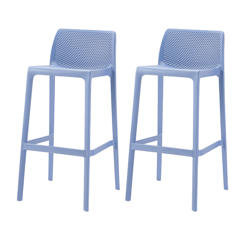 Modern Style Bar Stool Plastic Backrest Bar Stools for Dining Room