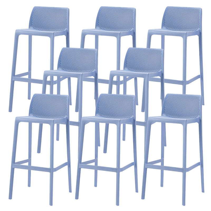Modern Style Bar Stool Plastic Backrest Bar Stools for Dining Room