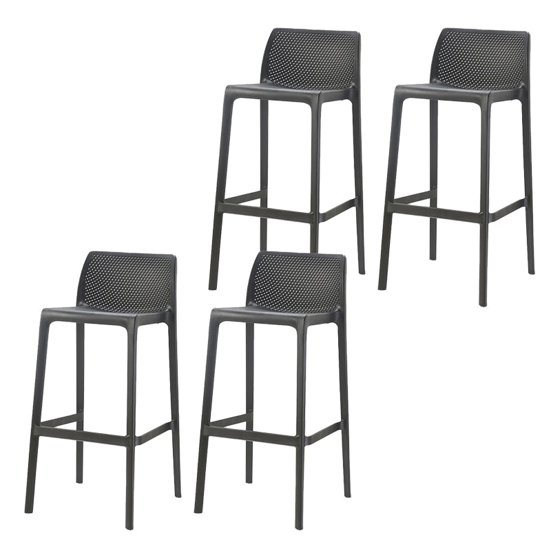 Modern Style Bar Stool Plastic Backrest Bar Stools for Dining Room