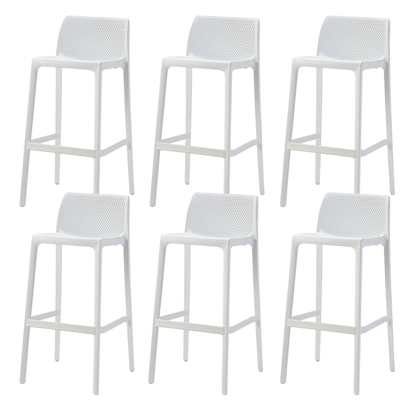 Modern Style Bar Stool Plastic Backrest Bar Stools for Dining Room
