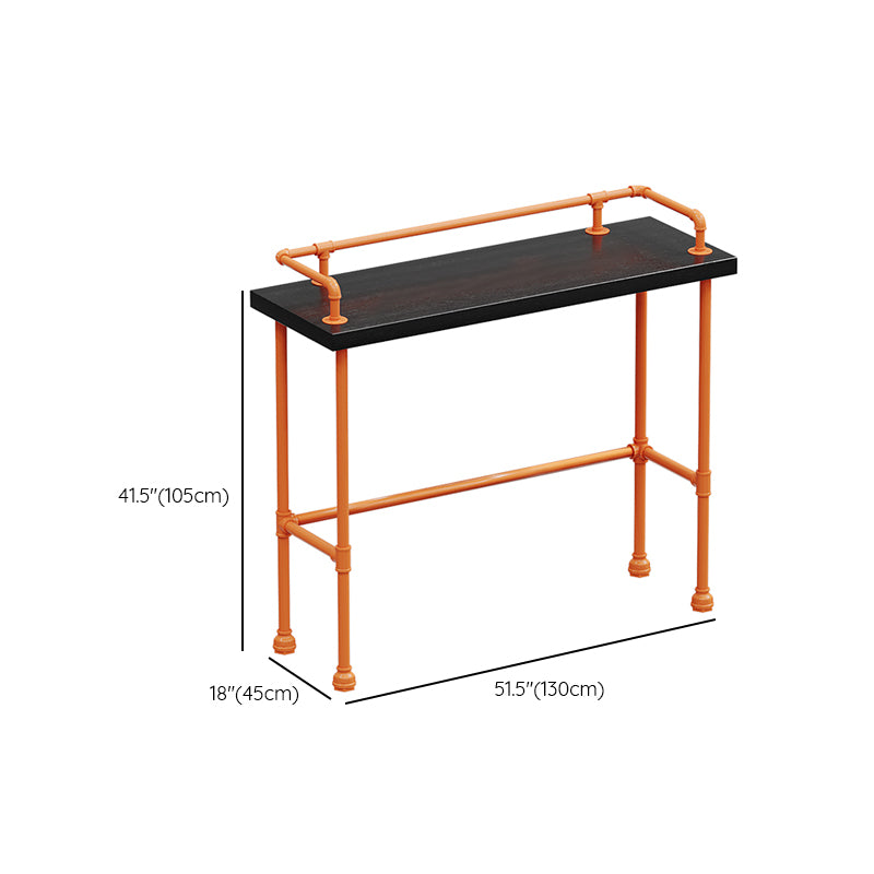 Indoor Contemporary Bar Dining Table Rectangle Metal Legs Bar Table