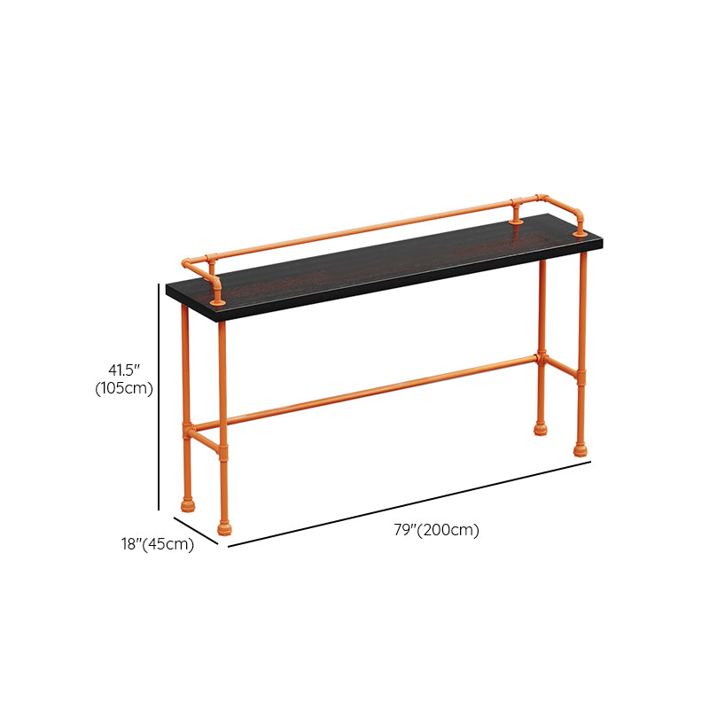 Indoor Contemporary Bar Dining Table Rectangle Metal Legs Bar Table