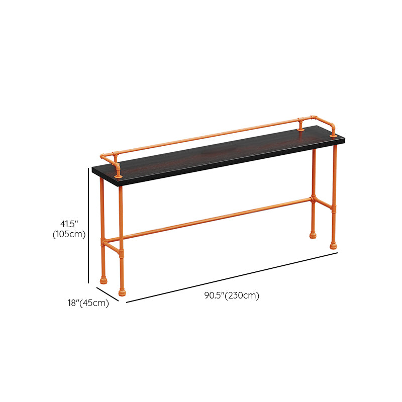 Indoor Contemporary Bar Dining Table Rectangle Metal Legs Bar Table