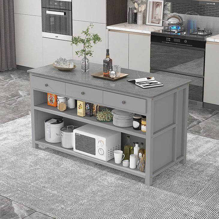 Modern Style Stone Bar Dining Table Rectangle Bar Table for Kitchen