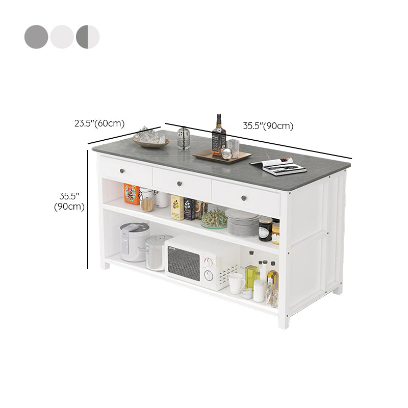 Modern Style Stone Bar Dining Table Rectangle Bar Table for Kitchen