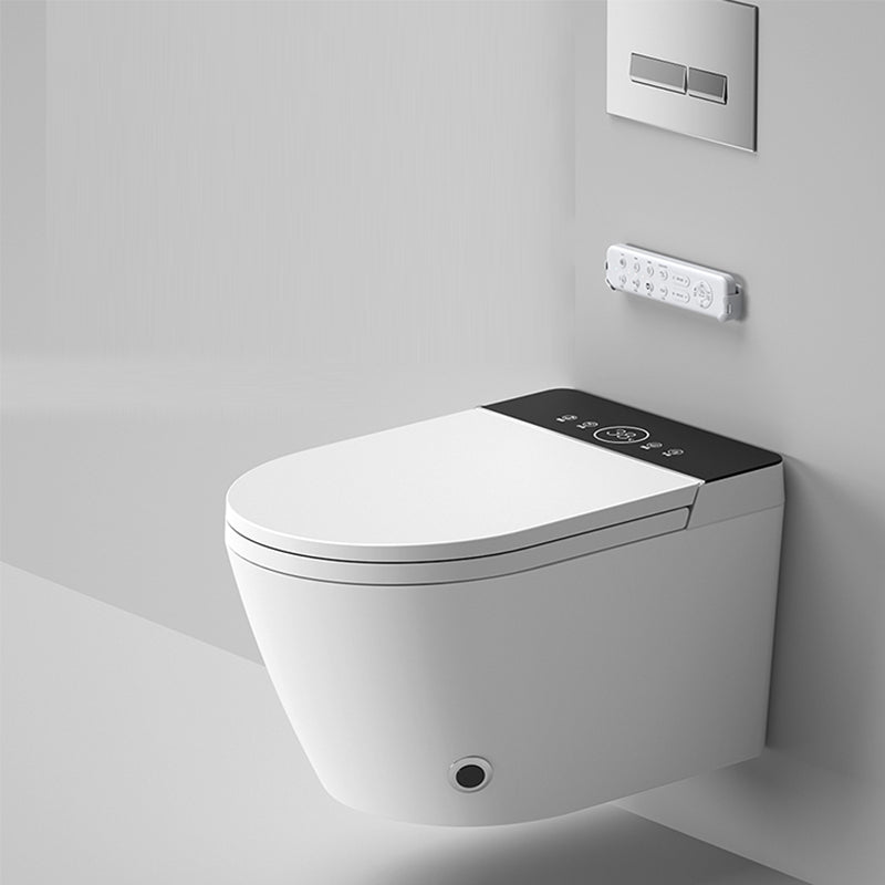 Contemporary Wall Mount Flush Toilet Heated Seat Included Urine Toilet for Washroom