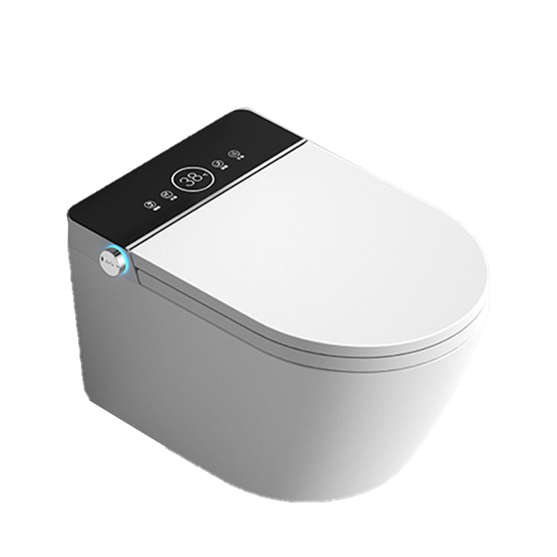 Contemporary Wall Mount Flush Toilet Heated Seat Included Urine Toilet for Washroom