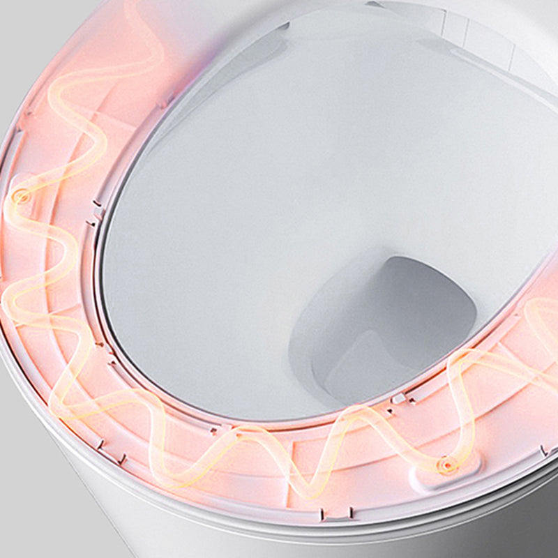 Contemporary Wall Mount Flush Toilet Heated Seat Included Urine Toilet for Washroom