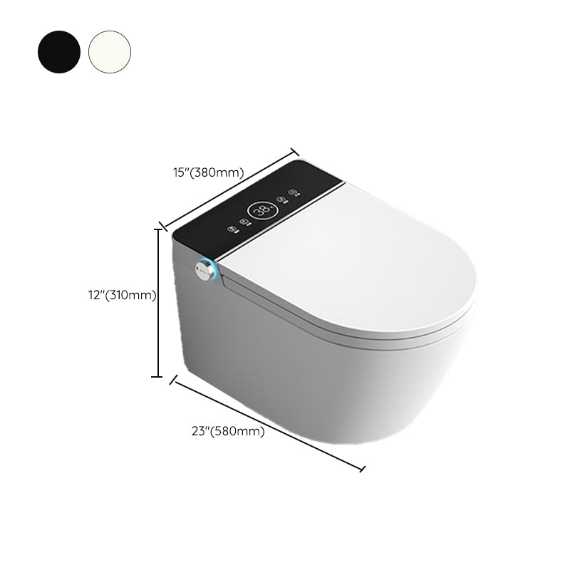 Contemporary Wall Mount Flush Toilet Heated Seat Included Urine Toilet for Washroom