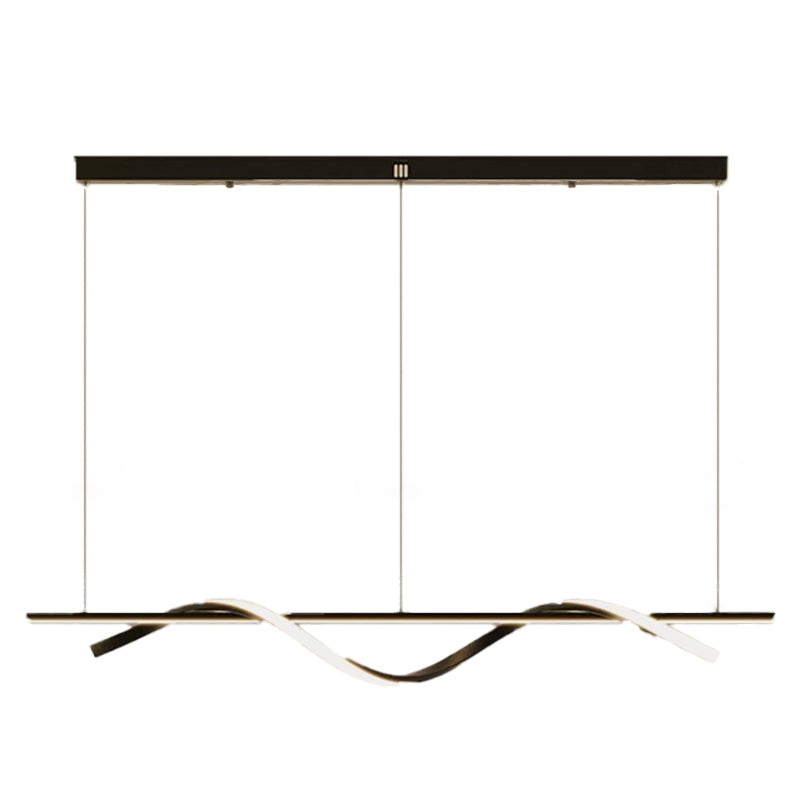 Simple Island Lamp Modern LED Island Hanging Lamp with Silica Gel Shade for Dining Room