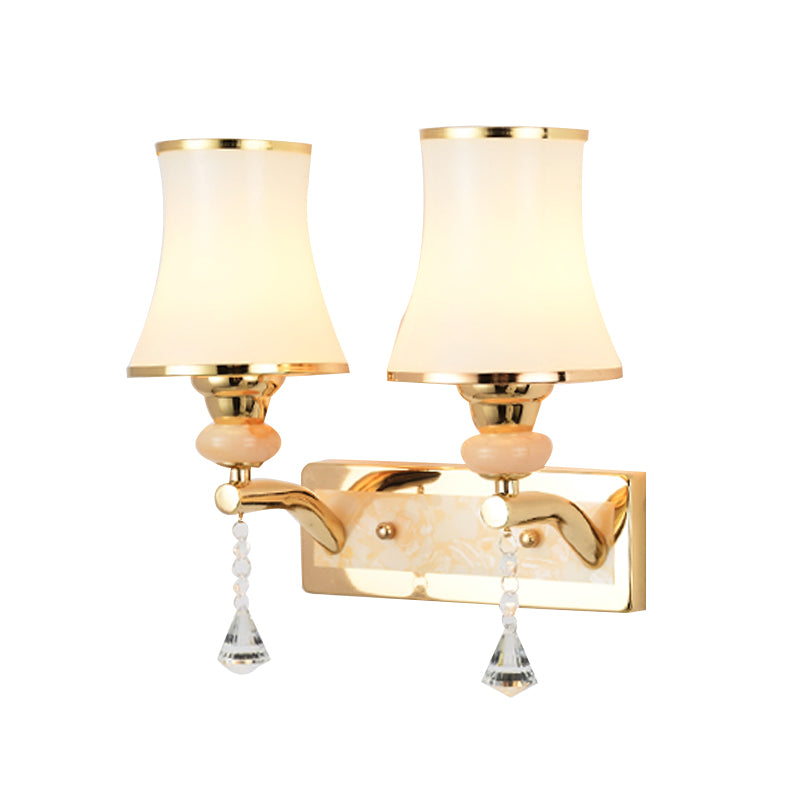 Modern Simple Vanity Light Cylinder Shape Vanity Lamp with Glass Shade for Shower Room