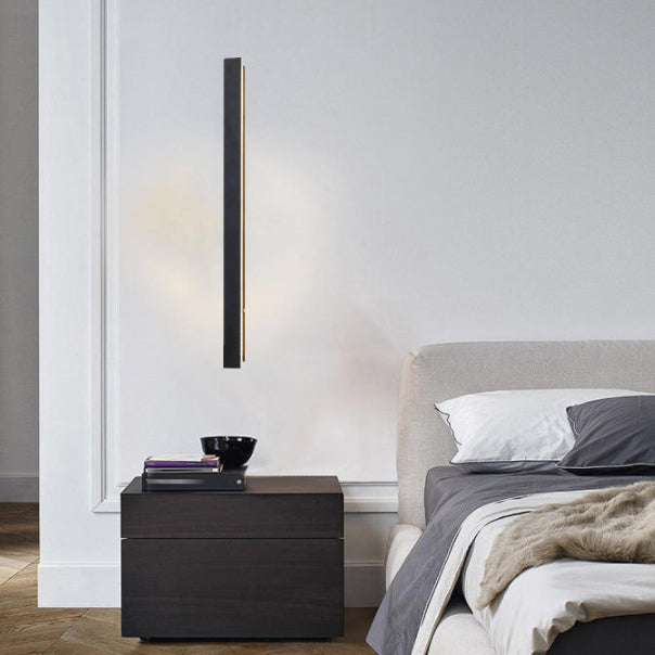 Black LED Vanity Lighting Modern Metal Wall Light Sconces for Bathroom