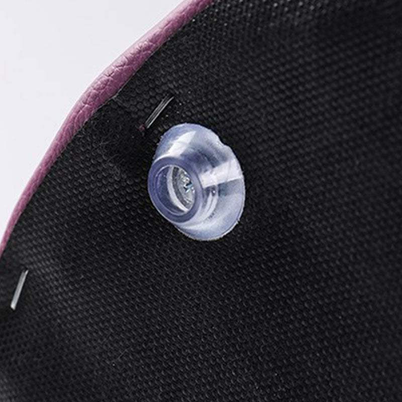 Modern Pouf Ottoman Faux Leather Upholstered Solid Color Round Ottoman with Wheels