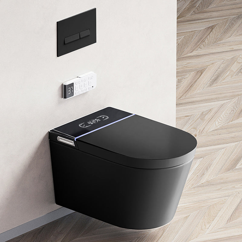 Contemporary Wall Hung Flush Toilet Heated Seat Included Urine Toilet for Washroom