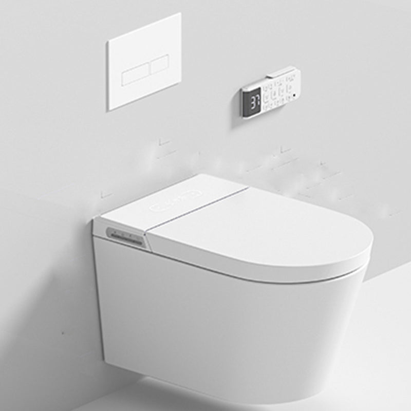 Contemporary Wall Hung Flush Toilet Heated Seat Included Urine Toilet for Washroom