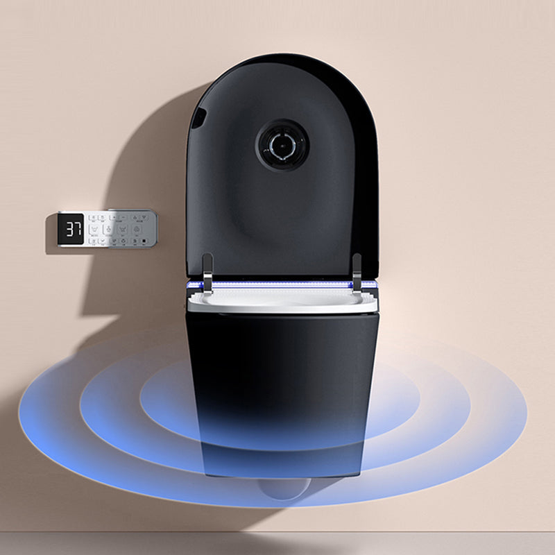 Contemporary Wall Hung Flush Toilet Heated Seat Included Urine Toilet for Washroom