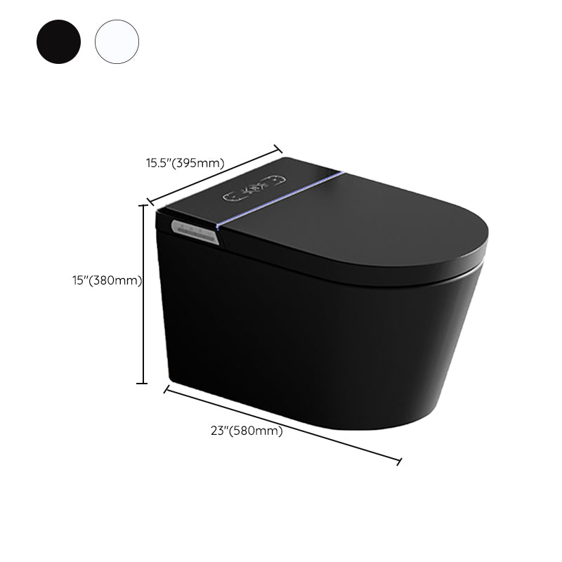 Contemporary Wall Hung Flush Toilet Heated Seat Included Urine Toilet for Washroom