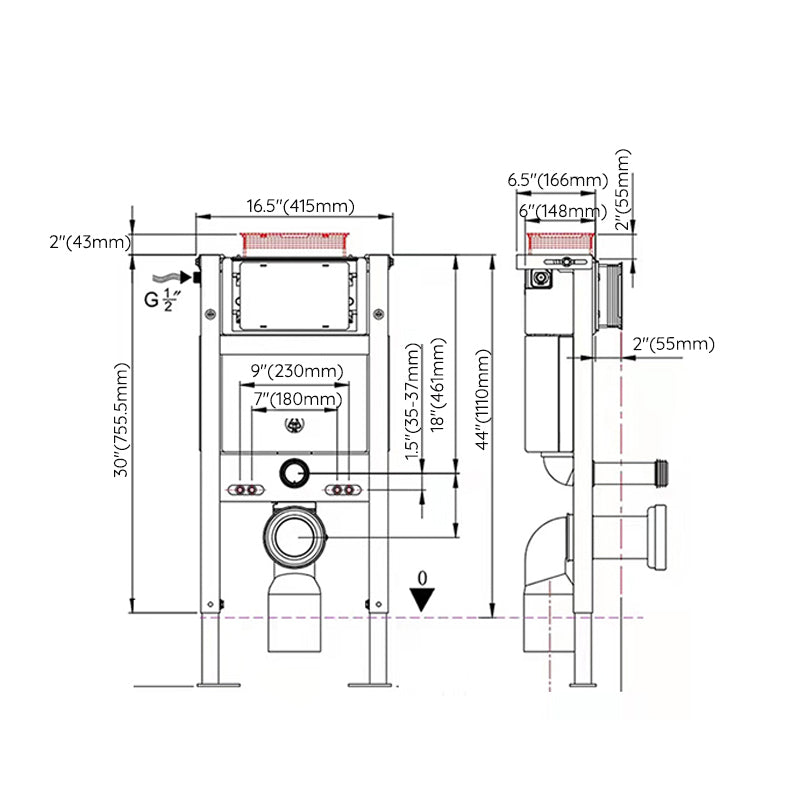 Contemporary Wall Hung Flush Toilet Heated Seat Included Urine Toilet for Washroom