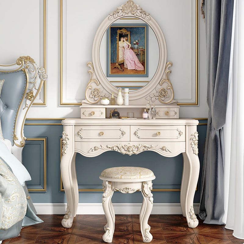 Victorian Bedroom Makeup Vanity Desk Table White Vanity Dressing Table