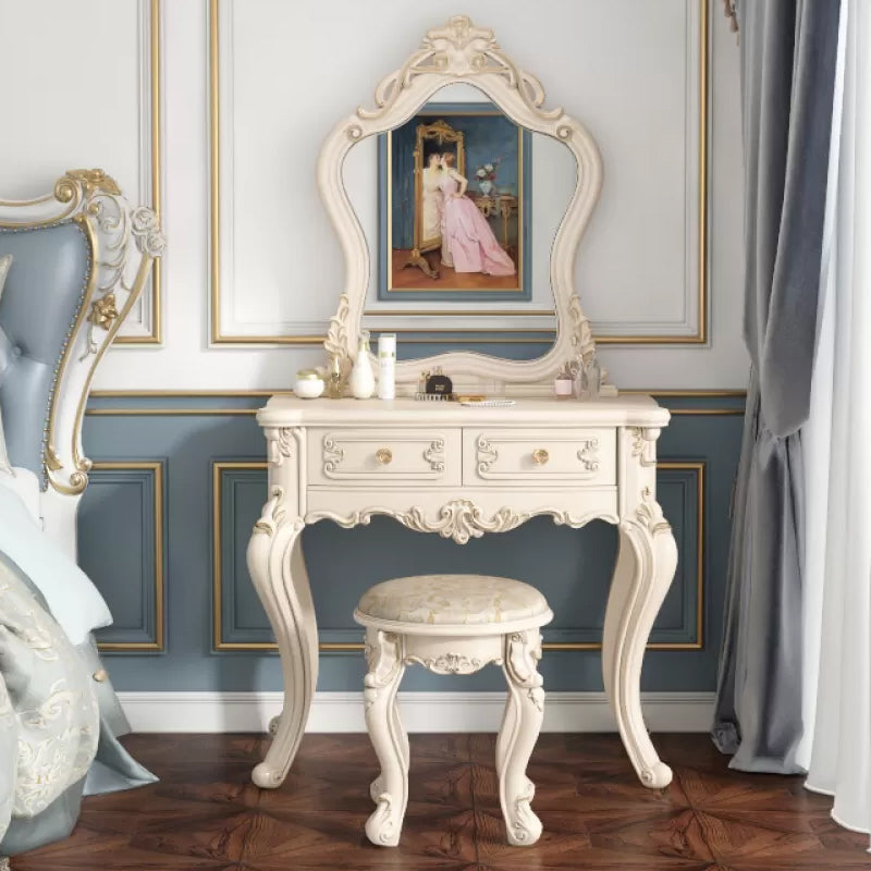 Victorian Bedroom Makeup Vanity Desk Table White Vanity Dressing Table