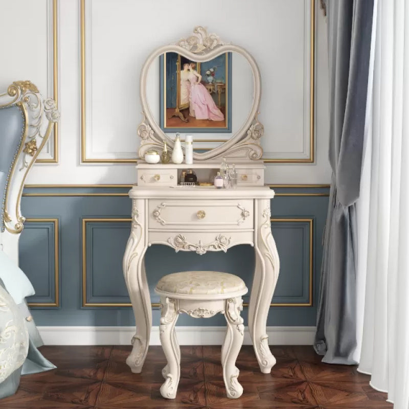 Victorian Bedroom Makeup Vanity Desk Table White Vanity Dressing Table