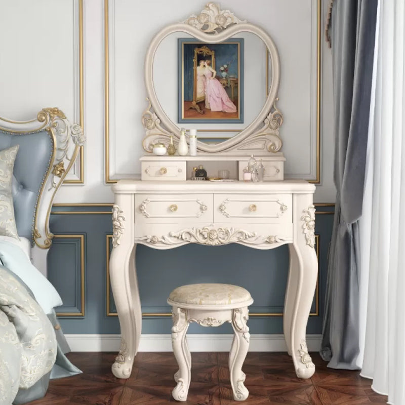 Victorian Bedroom Makeup Vanity Desk Table White Vanity Dressing Table