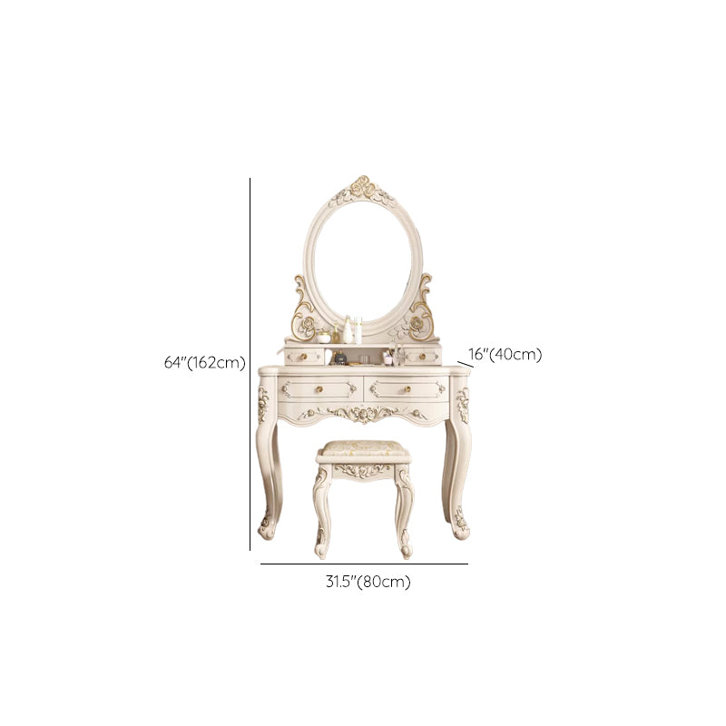 Victorian Bedroom Makeup Vanity Desk Table White Vanity Dressing Table