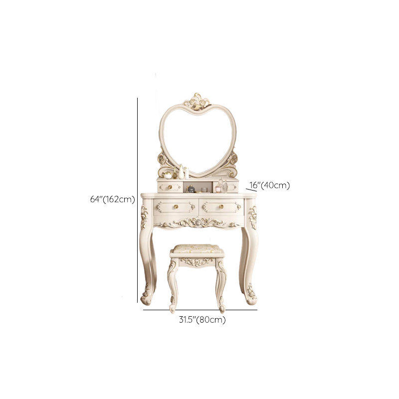 Victorian Bedroom Makeup Vanity Desk Table White Vanity Dressing Table