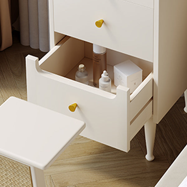 Contemporary Solid Wood Dressing Table Stool Set 2 Drawer Make-up Vanity