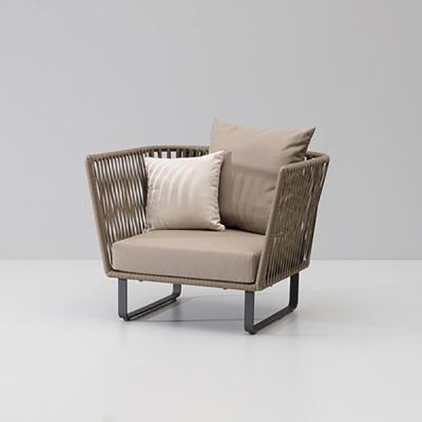 Metal Outdoor Patio Sofa Tropical Patio Sofa Water Resistant