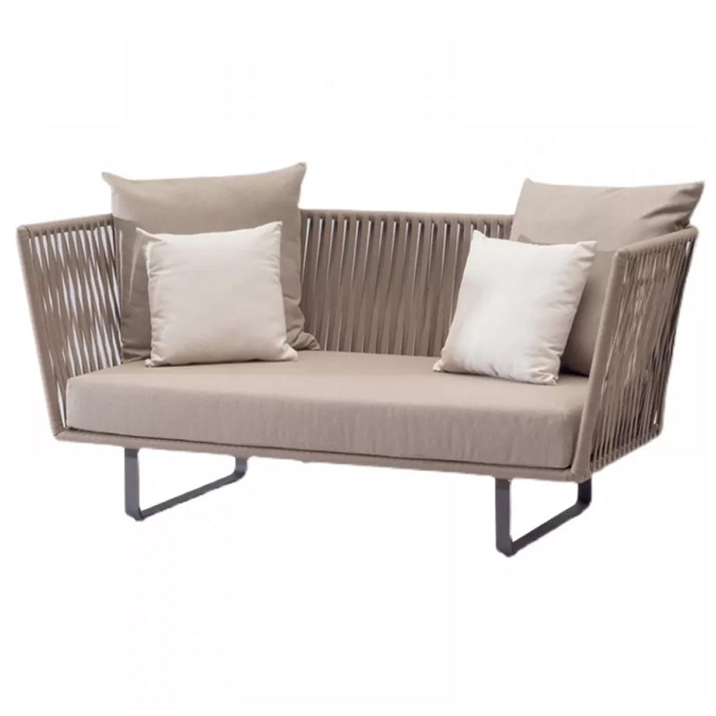 Metal Outdoor Patio Sofa Tropical Patio Sofa Water Resistant