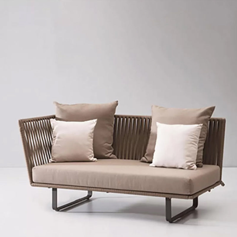 Metal Outdoor Patio Sofa Tropical Patio Sofa Water Resistant