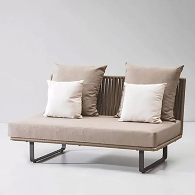 Metal Outdoor Patio Sofa Tropical Patio Sofa Water Resistant