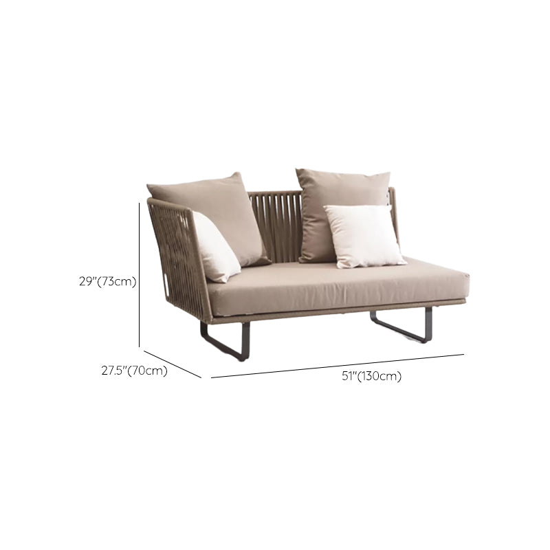 Metal Outdoor Patio Sofa Tropical Patio Sofa Water Resistant