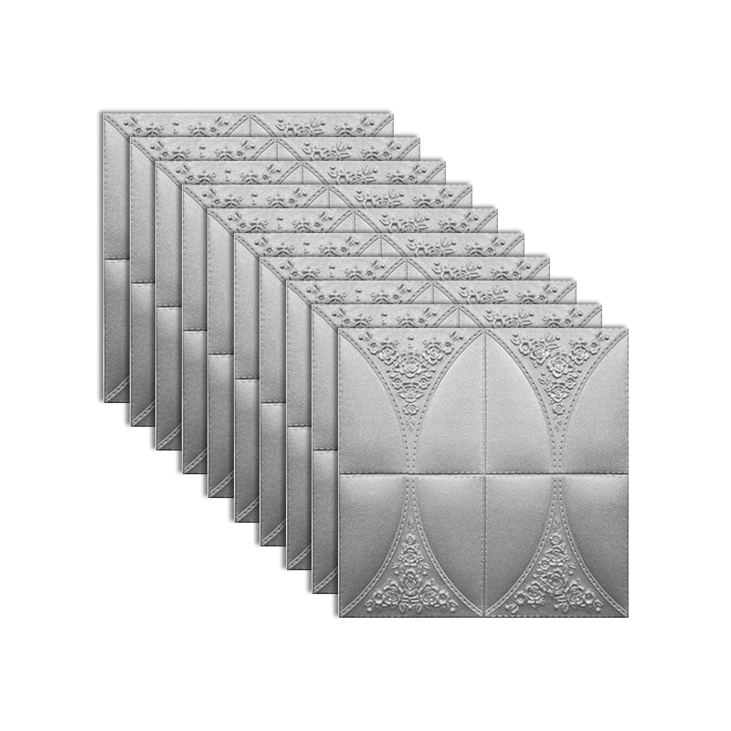 Modern Style Plastic Wall Panel Living Room Peel and Stick 3D Wall Paneling