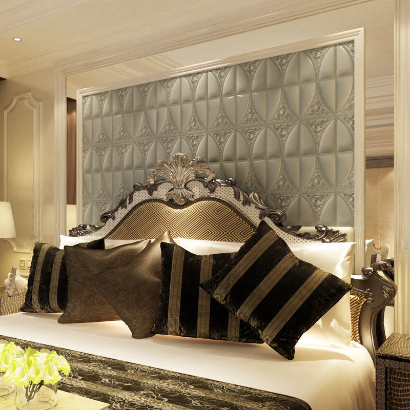 Modern Style Plastic Wall Panel Living Room Peel and Stick 3D Wall Paneling