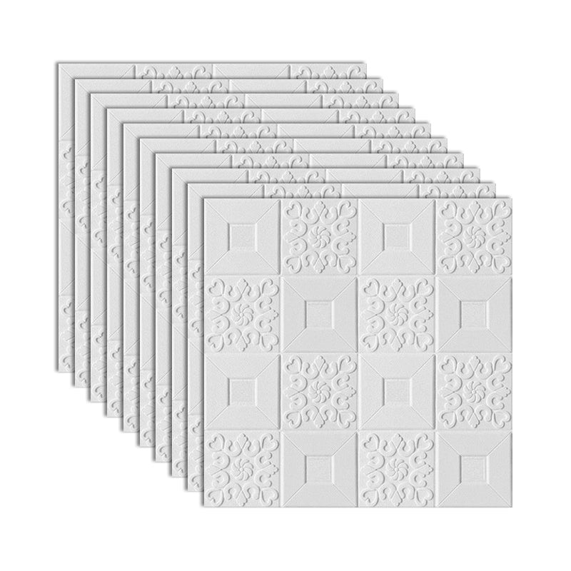 Modern Style Plastic Wall Panel Living Room Peel and Stick 3D Wall Paneling