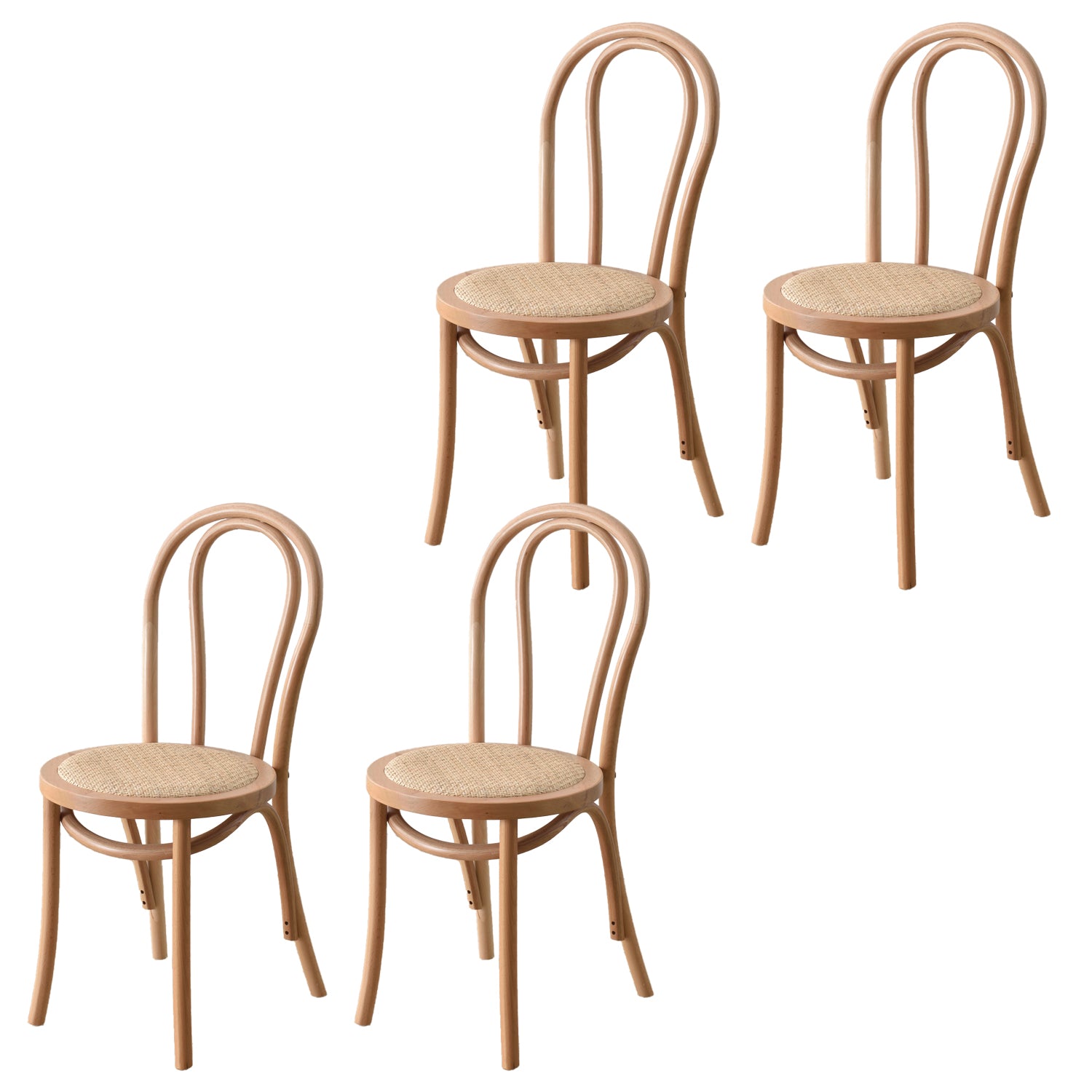 Dining Room Armless Dining Chair Open Back Solid Wood Side Chair