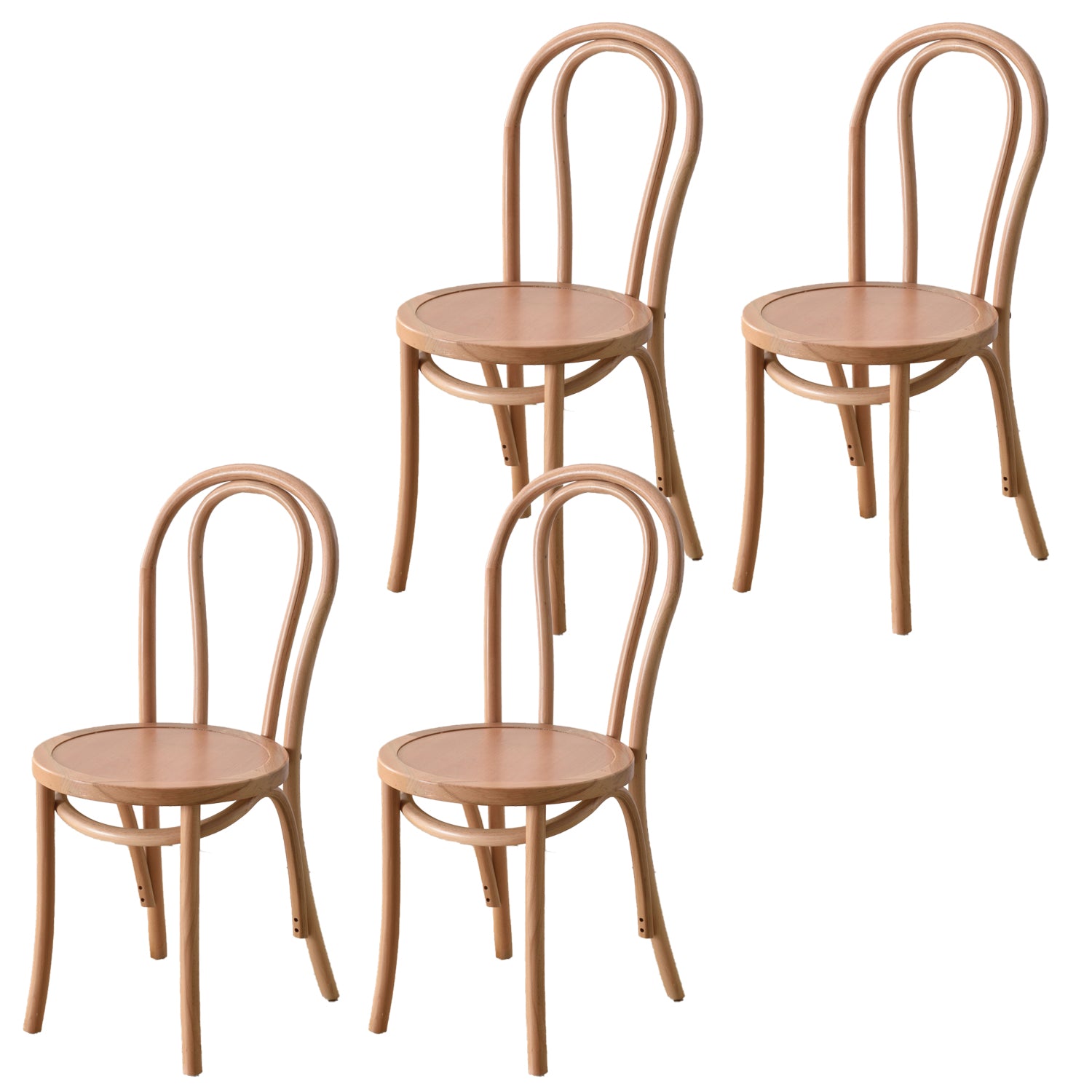 Dining Room Armless Dining Chair Open Back Solid Wood Side Chair