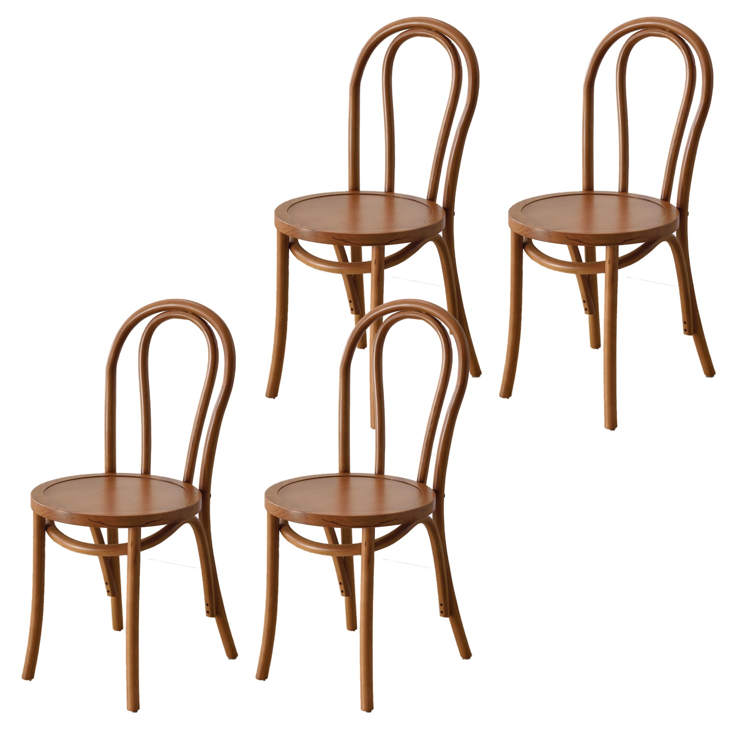 Dining Room Armless Dining Chair Open Back Solid Wood Side Chair