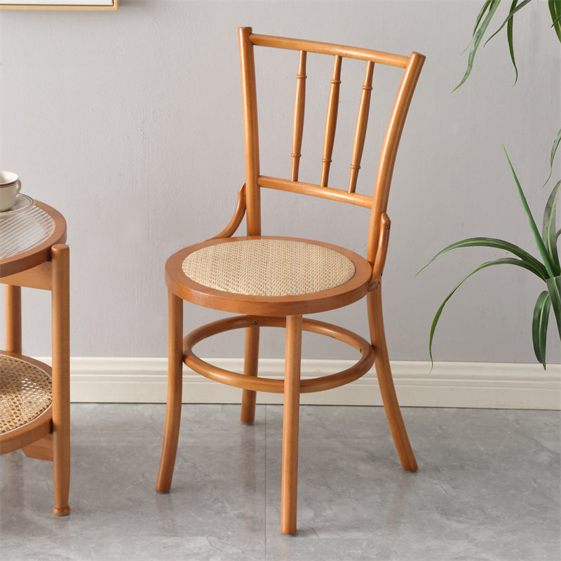 Dining Room Armless Dining Chair Open Back Solid Wood Side Chair