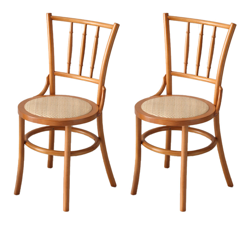 Dining Room Armless Dining Chair Open Back Solid Wood Side Chair