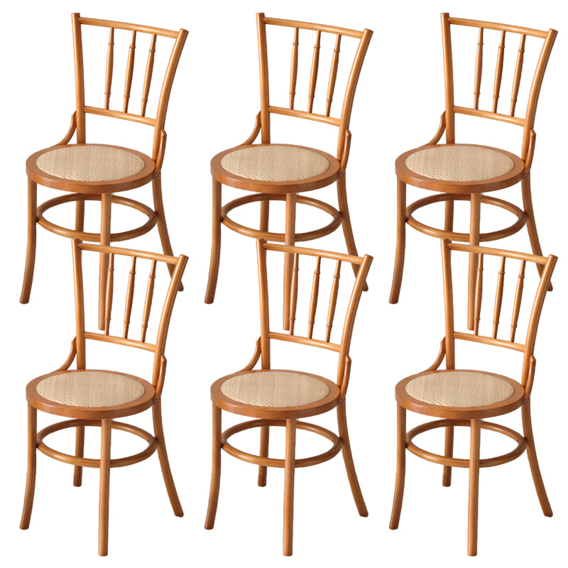 Dining Room Armless Dining Chair Open Back Solid Wood Side Chair